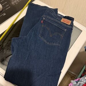 Levi's women Classic Indigo Straight Jeans 14 long